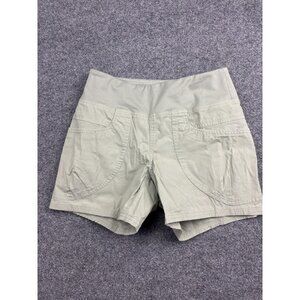 prAna Shorts Womens Small Sage Green Pull-On Hiking Travel Wide Waistband Active
